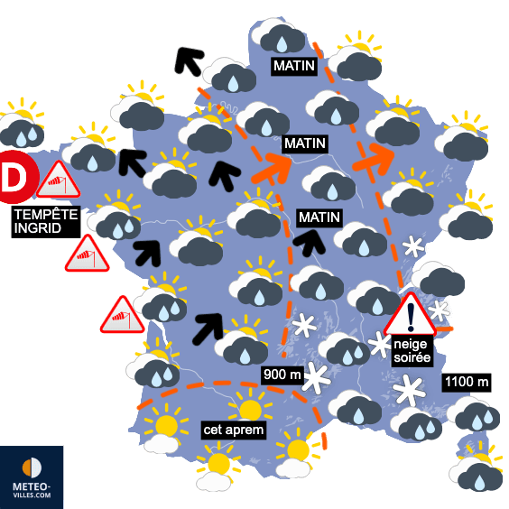 Carte de température France