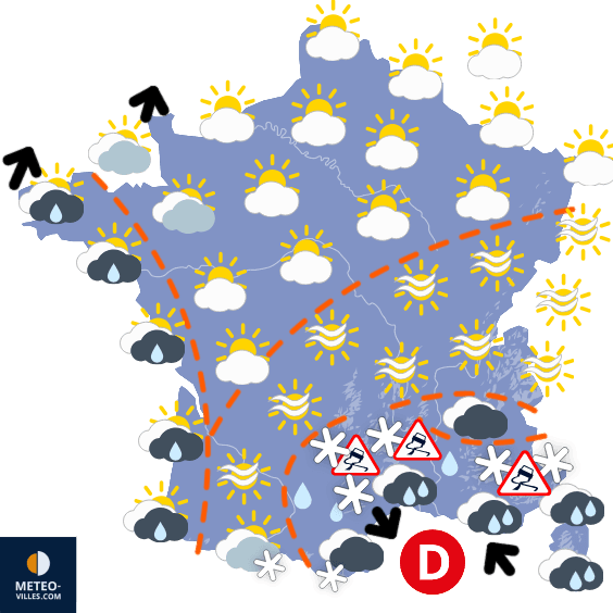 Carte de température France