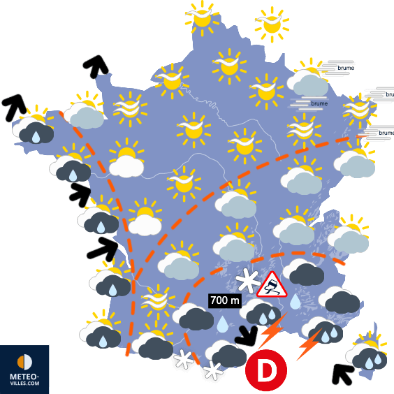 Carte de température France