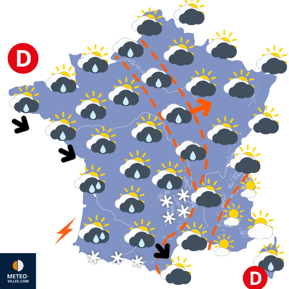 Carte de température France