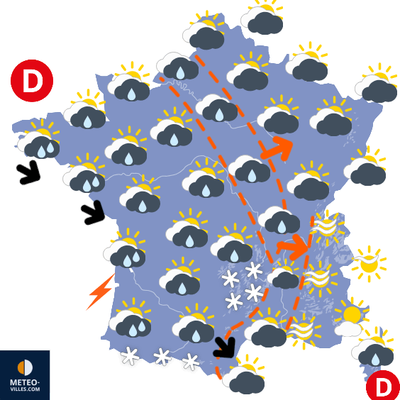 Carte de température France