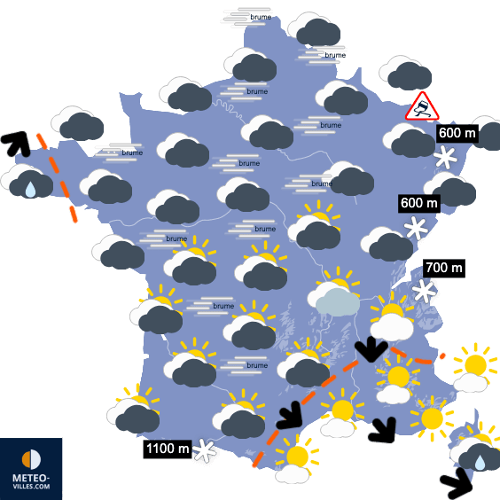 Carte de température France
