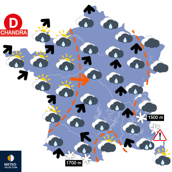 Carte de température France