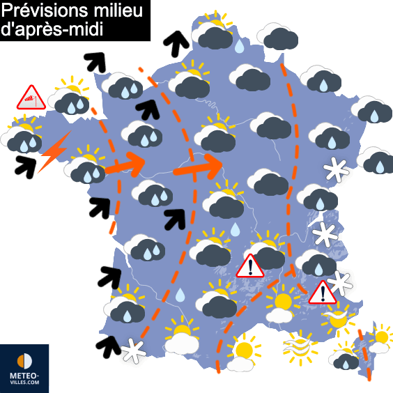 Carte de température France