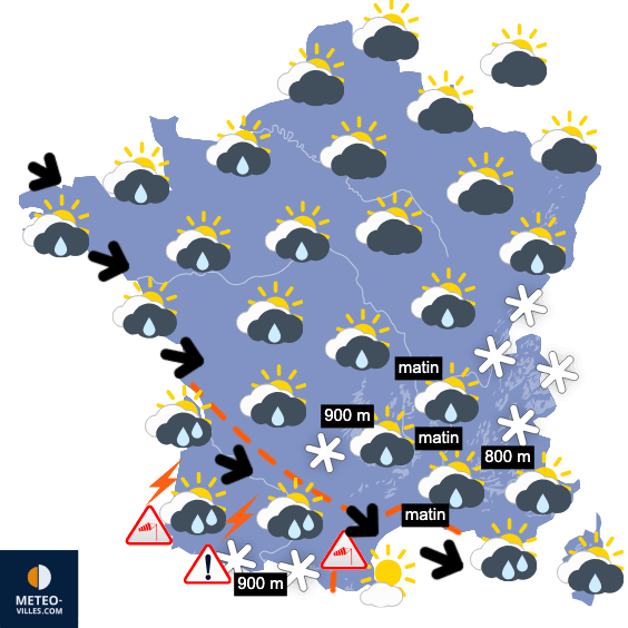 Carte de température France