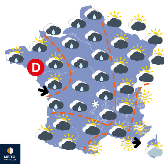 Carte de température France