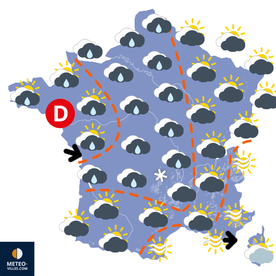 Carte de température France