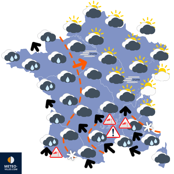 Carte de température France