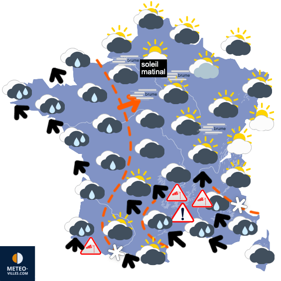 Carte de température France