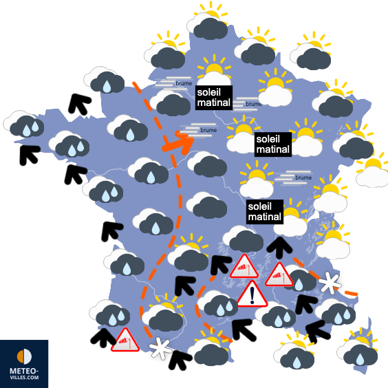 Carte de température France