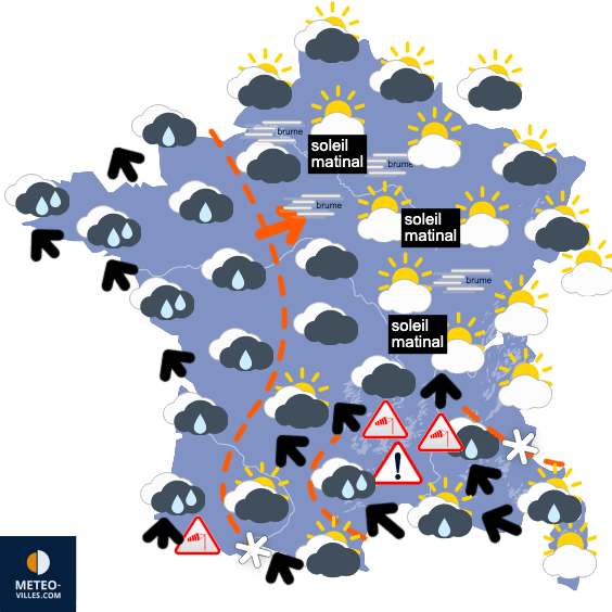 Carte de température France