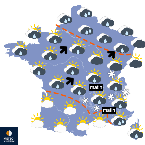 Carte de température France