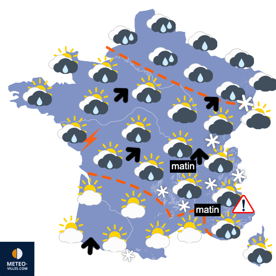 Carte de température France
