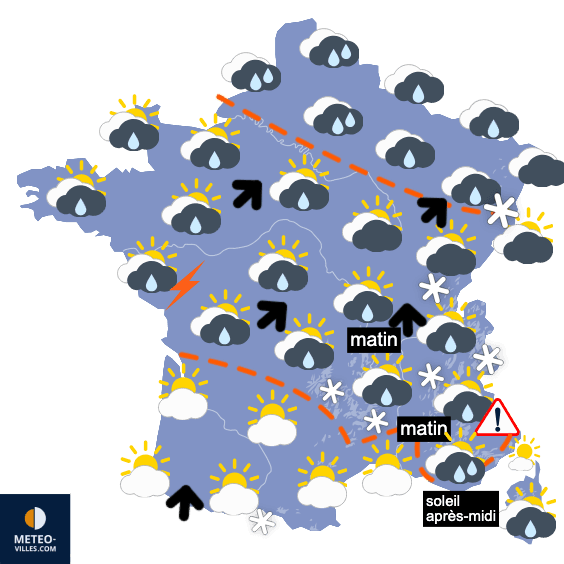 Carte de température France