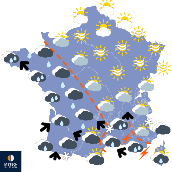 Carte de température France