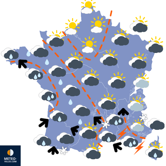 Carte de température France