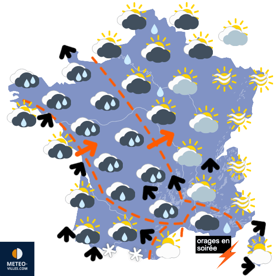 Carte de température France