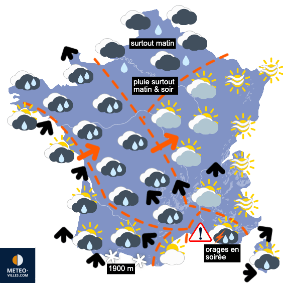 Carte de température France