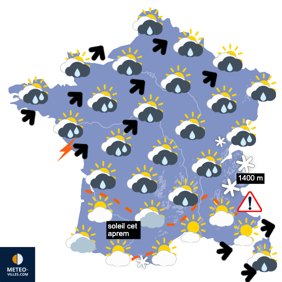 Carte de température France