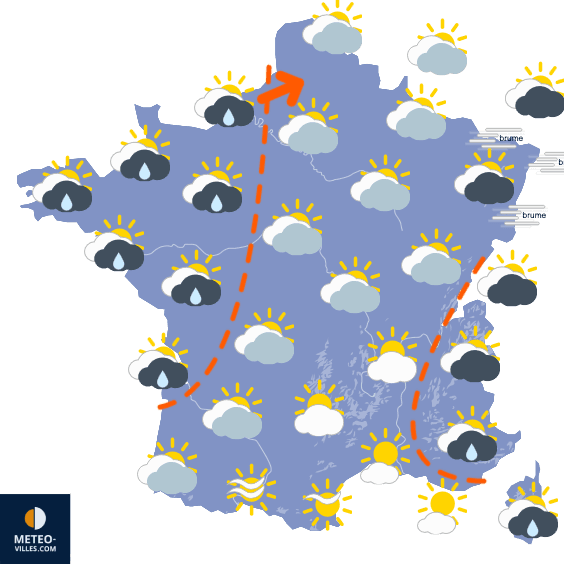 Carte de température France