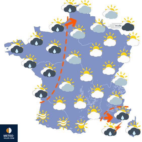 Carte de température France
