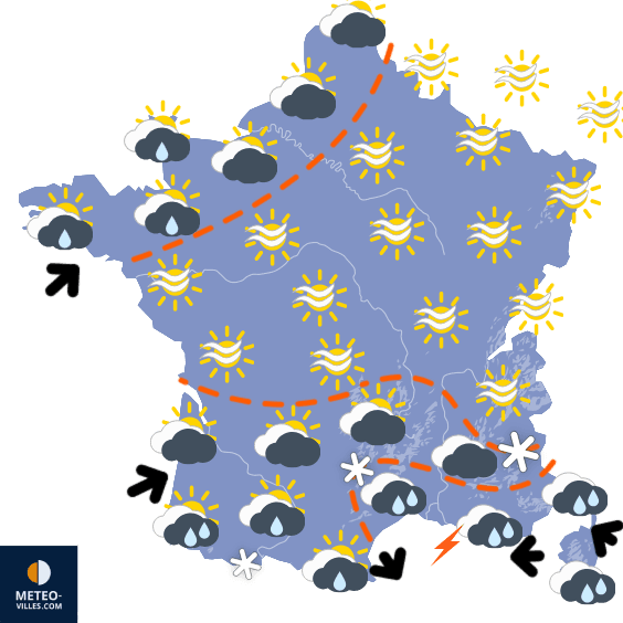 Carte de température France