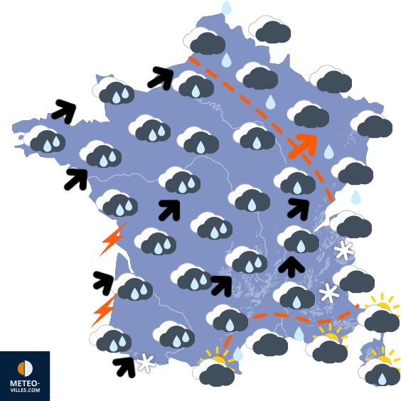 Carte de température France