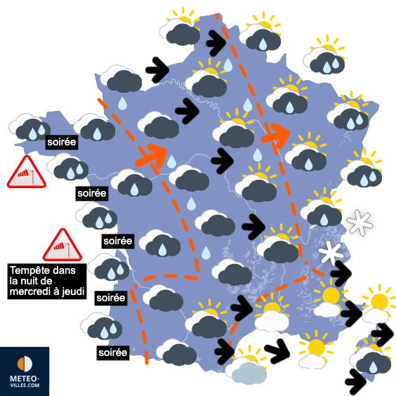Carte de température France