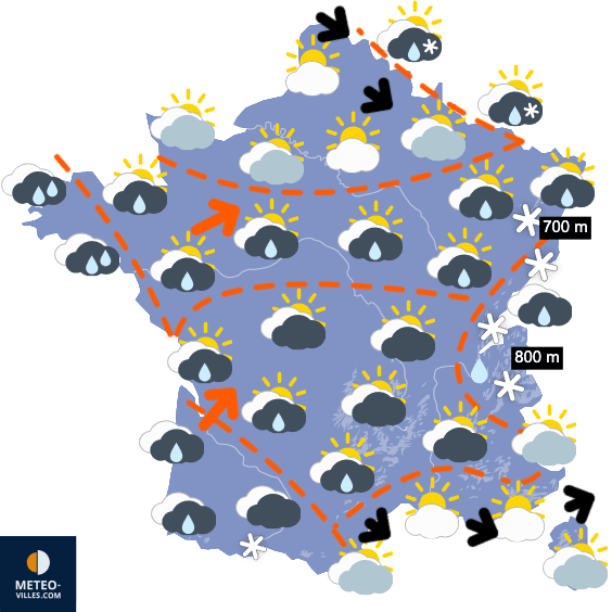 Carte de température France