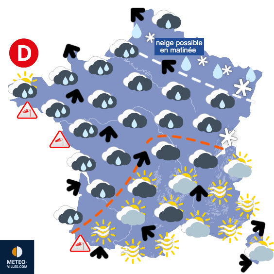 Carte de température France