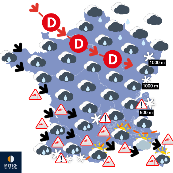 Carte de température France