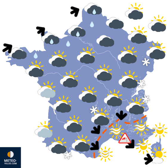 Carte de température France