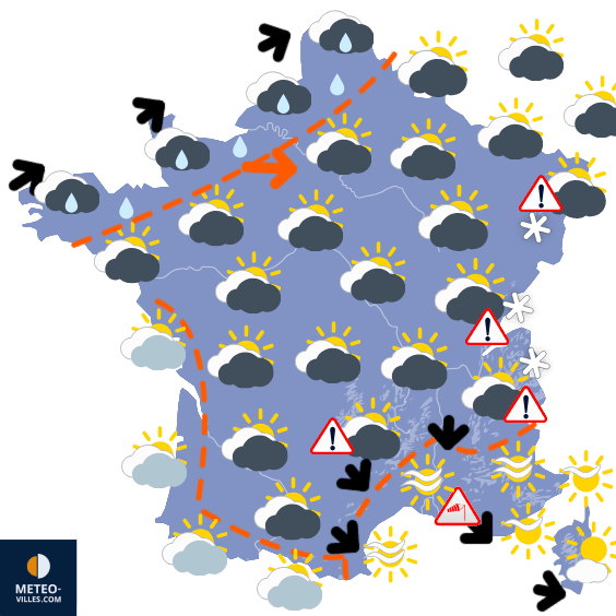 Carte de température France