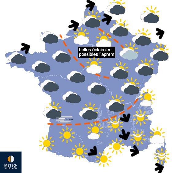 Carte de température France