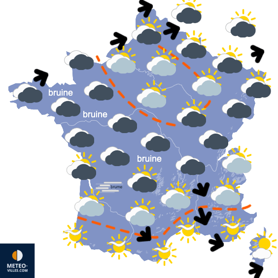 Carte de température France