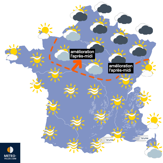 Carte de température France