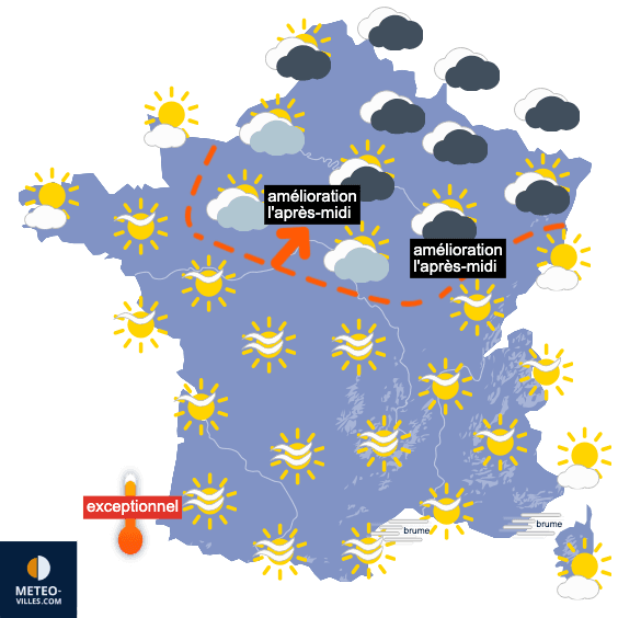 Carte de température France