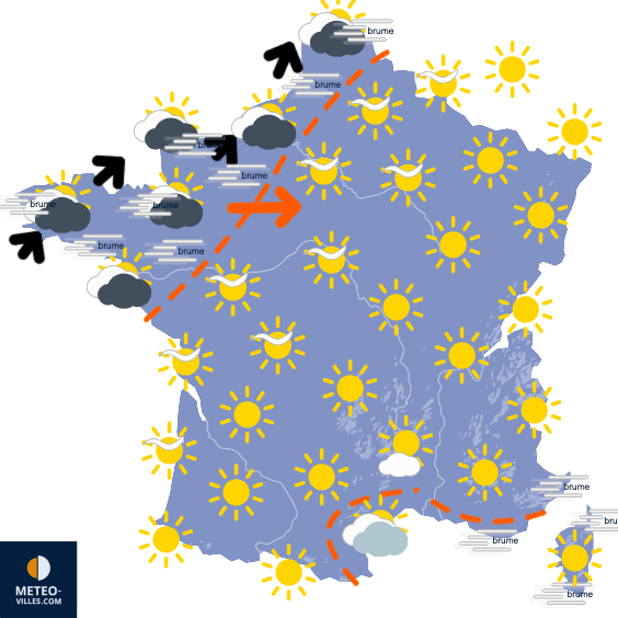 Carte de température France