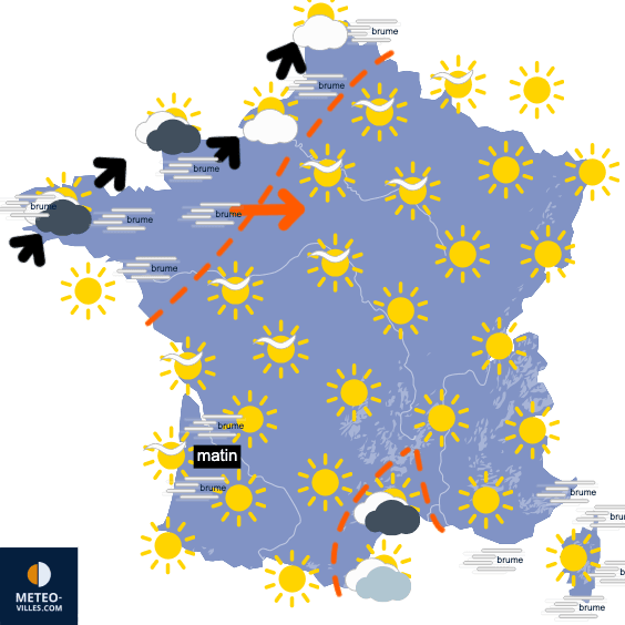 Carte de température France