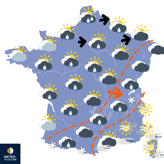 Carte de température France