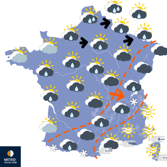 Carte de température France