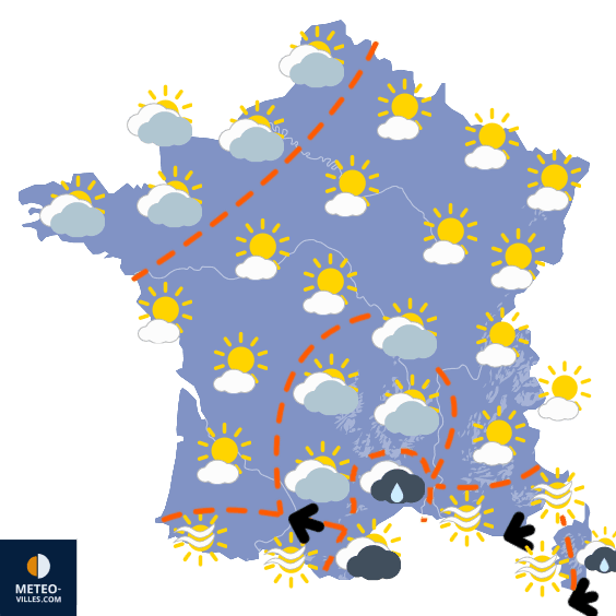 Carte de température France