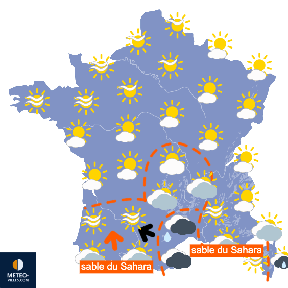 Carte de température France