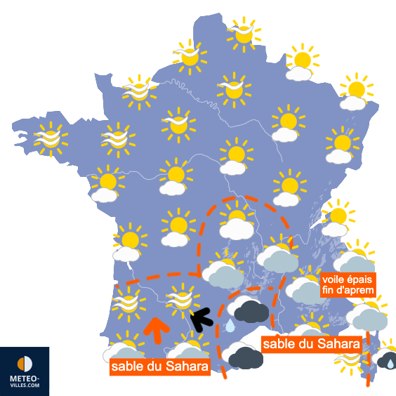 Carte de température France