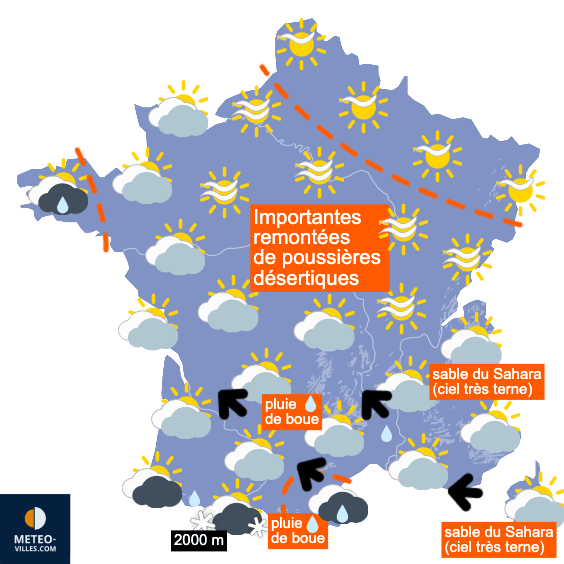 Carte de température France