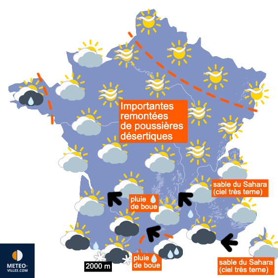Carte de température France