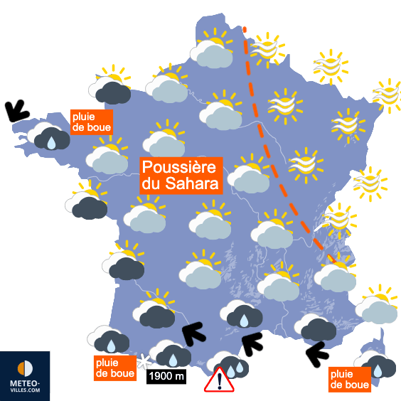 Carte de température France