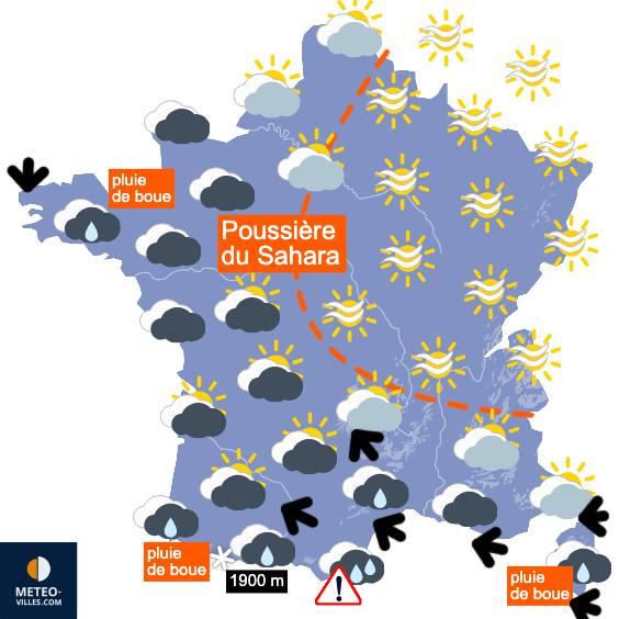 Carte de température France