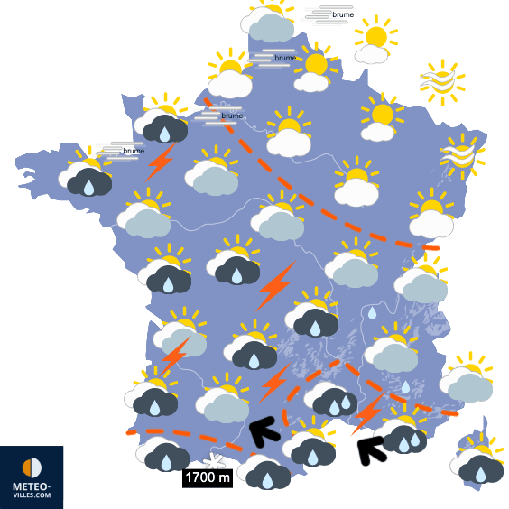 Carte de température France