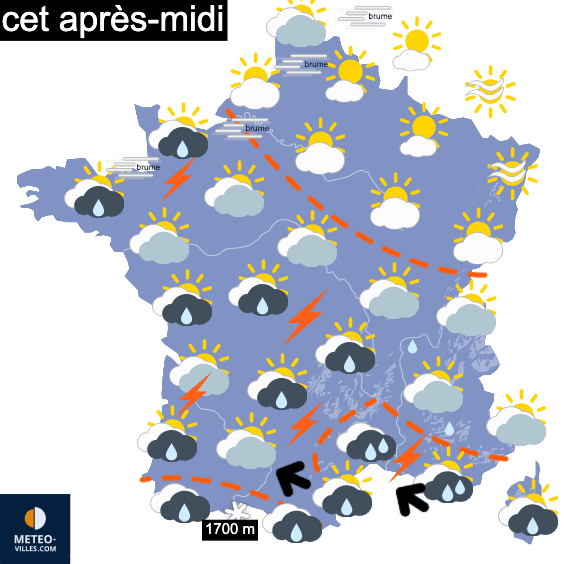 Carte de température France
